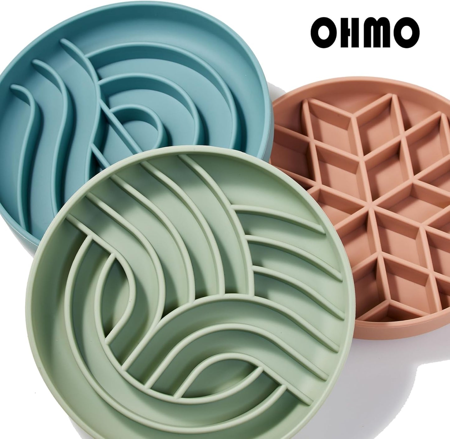 OHMO Comedero Anti-Glotonería Para Perros Y Gatos (Pequeño Árbol De La Vida), Comedero De Silicona Con Ventosa Antideslizante Para Evitar La Asfixia Y Prevenir El Atragantamiento