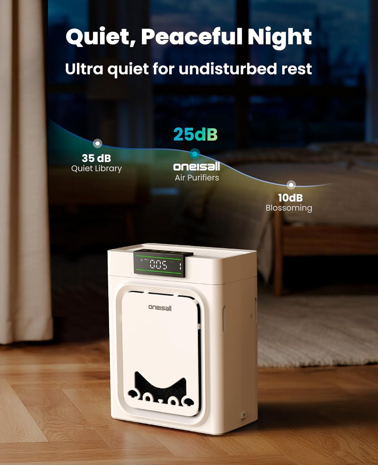 Purificador De Aire Para Mascotas, Filtros HEPA Lavables Por Ambos Lados, Para Habitaciones Grandes Hasta 204 m², Elimina Pelos, Olores, Alérgenos, Caspa, Humo & Polvo, PP02