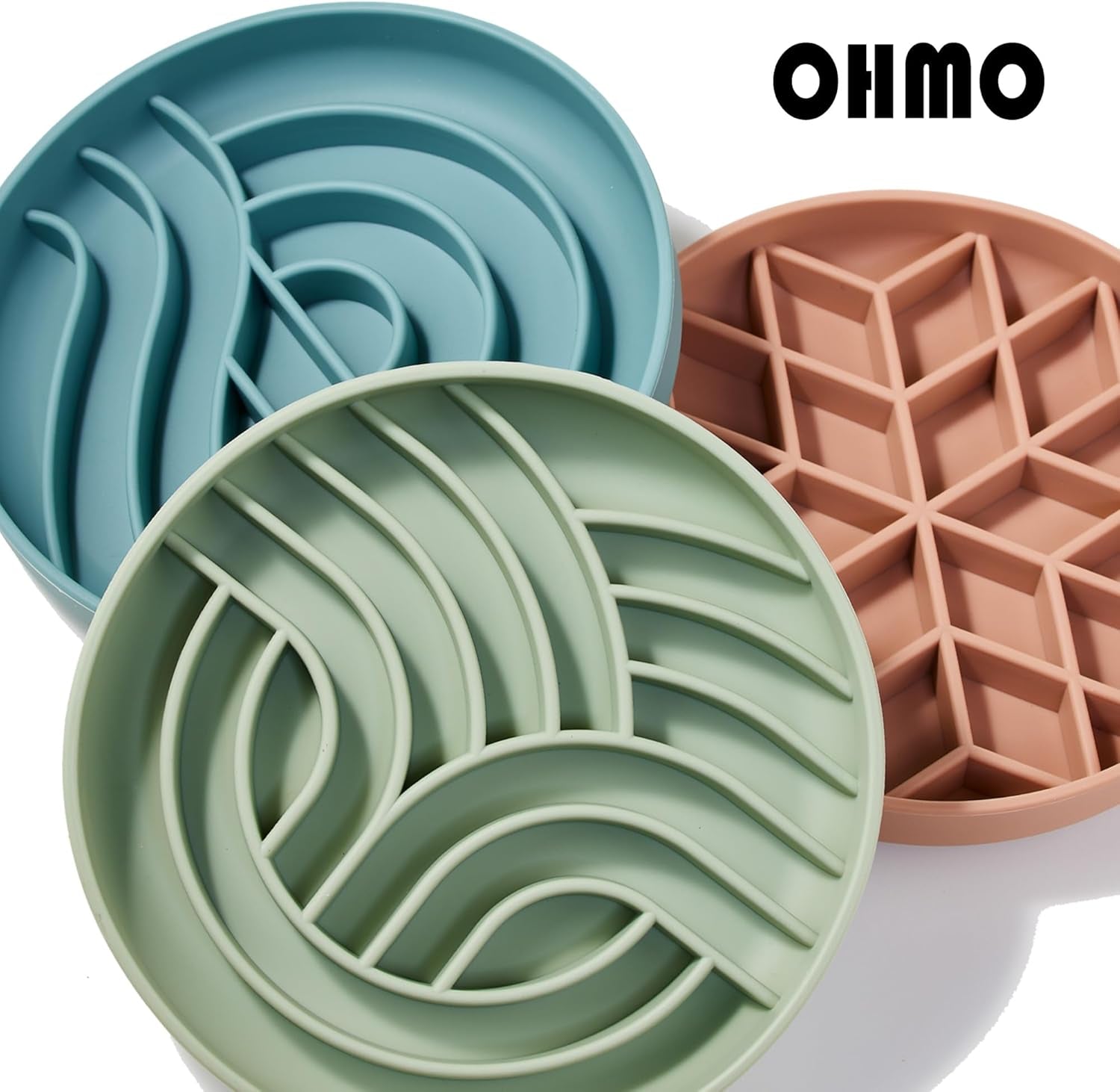 OHMO Comedero Anti-Glotonería Para Perros Y Gatos (Pequeño Árbol De La Vida), Comedero De Silicona Con Ventosa Antideslizante Para Evitar La Asfixia Y Prevenir El Atragantamiento