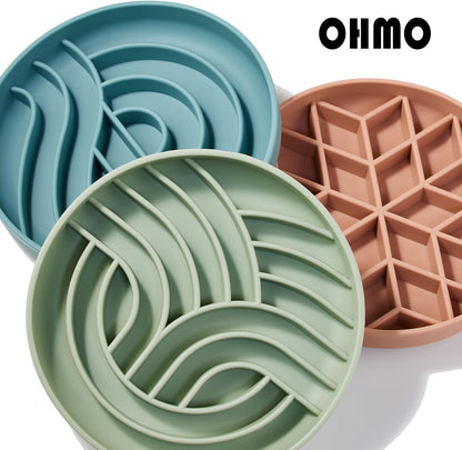 OHMO Comedero Anti-Glotonería Para Perros Y Gatos (Pequeño Árbol De La Vida), Comedero De Silicona Con Ventosa Antideslizante Para Evitar La Asfixia Y Prevenir El Atragantamiento