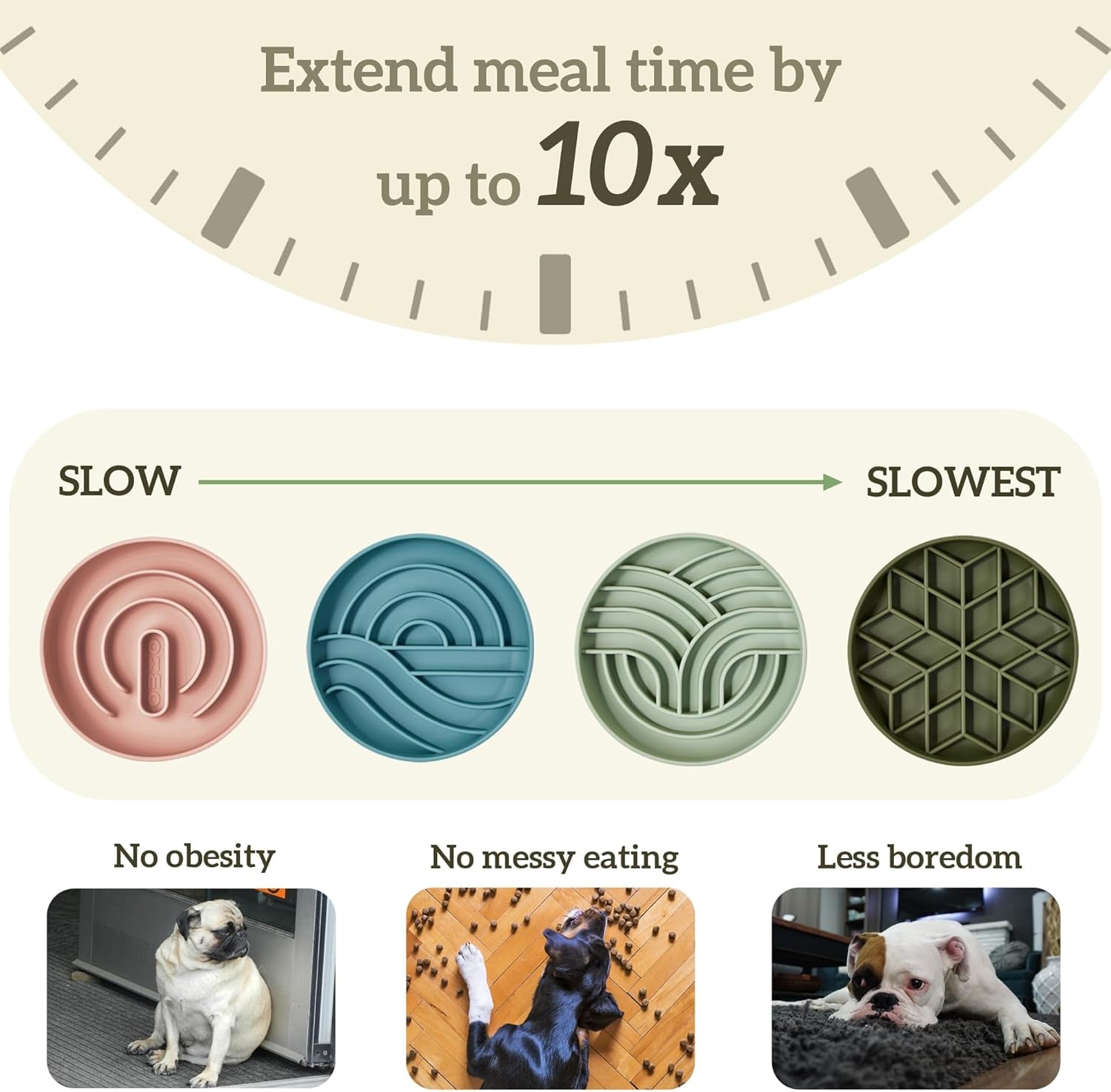 OHMO Comedero Anti-Glotonería Para Perros Y Gatos (Pequeño Árbol De La Vida), Comedero De Silicona Con Ventosa Antideslizante Para Evitar La Asfixia Y Prevenir El Atragantamiento