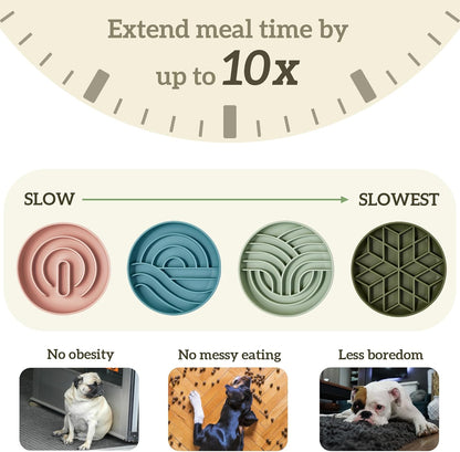 OHMO Comedero Anti-Glotonería Para Perros Y Gatos (Pequeño Árbol De La Vida), Comedero De Silicona Con Ventosa Antideslizante Para Evitar La Asfixia Y Prevenir El Atragantamiento